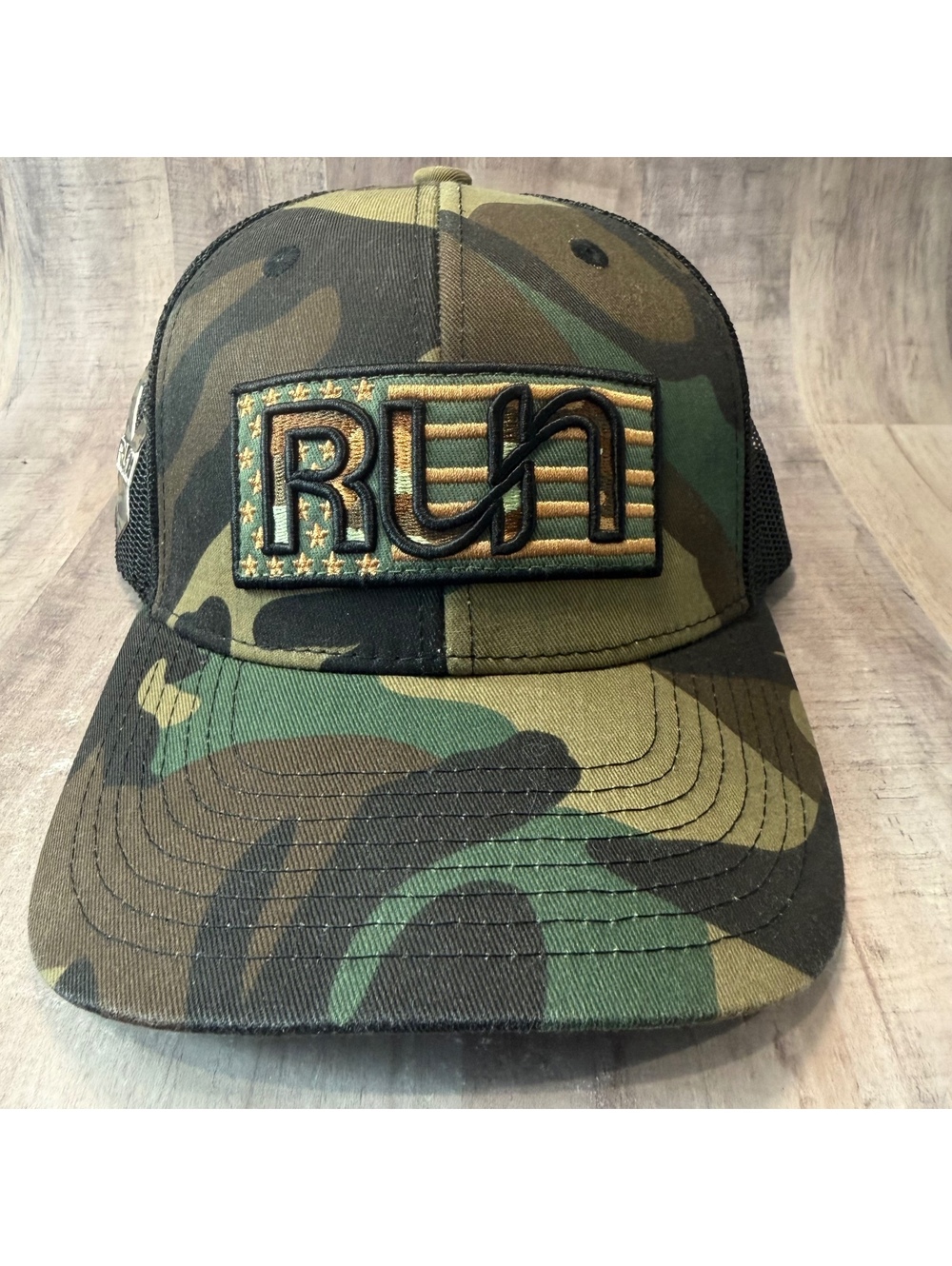 Salute to Service RUN Hat Camo Mesh Back Snapback Trucker Cap